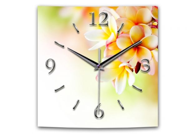 Design-Wanduhr "Relax Flower" aus gebürstetem Aluminium mit flüsterleisem Uhrwerk | B-Ware