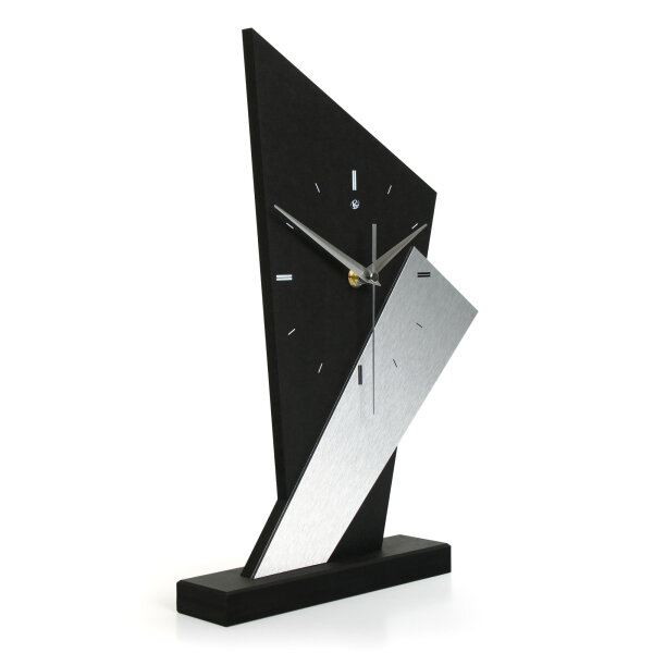 Arrow – Designer-Standuhr aus MDF mit Alu, Echtholz...