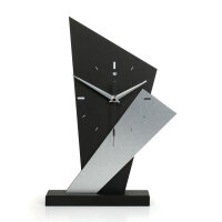 Arrow – Designer-Standuhr aus MDF mit Alu, Echtholz oder Steinfurnier