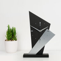 Arrow – Designer-Standuhr aus MDF mit Alu, Echtholz oder Steinfurnier