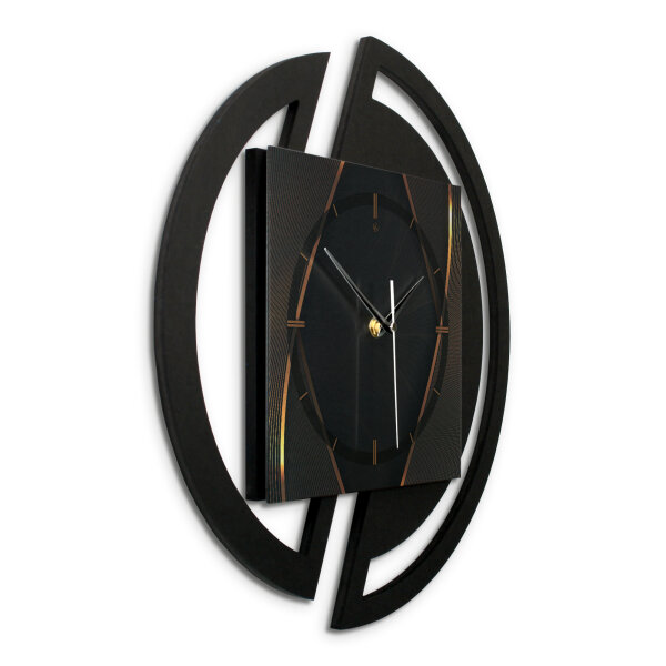 Dark Elegance – Rondora Metallic Wanduhr aus Alu...