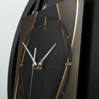 Dark Elegance – Rondora Metallic Wanduhr aus Alu & MDF