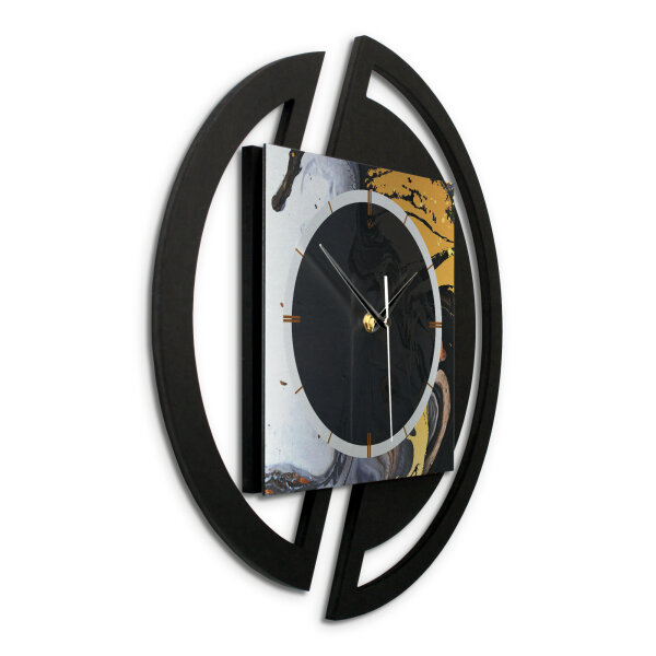 Gold & Black Ink – Rondora Metallic Wanduhr aus...