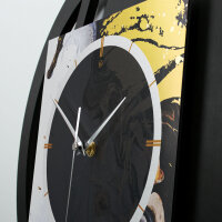 Gold & Black Ink – Rondora Metallic Wanduhr aus Alu & MDF