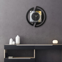 Gold & Black Ink – Rondora Metallic Wanduhr aus Alu & MDF
