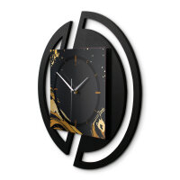 Golden Liquid – Rondora Metallic Wanduhr aus Alu & MDF