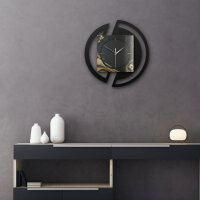 Golden Liquid – Rondora Metallic Wanduhr aus Alu & MDF