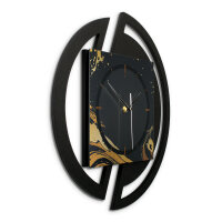 Golden Liquid – Rondora Metallic Wanduhr aus Alu & MDF