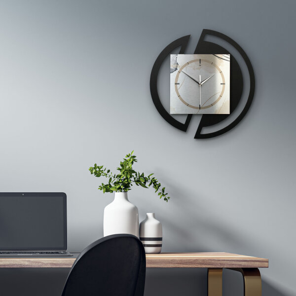 Abstract Elegance – Rondora Metallic Wanduhr aus Alu & MDF