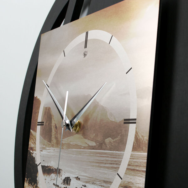 Küste – Rondora Metallic Wanduhr aus Alu & MDF
