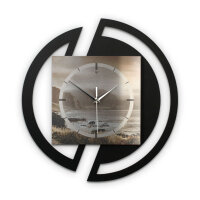 Küste – Rondora Metallic Wanduhr aus Alu & MDF