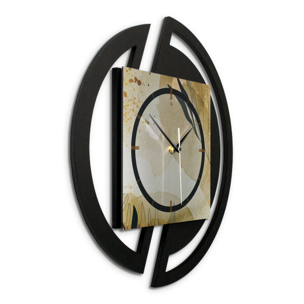 Elegant Leaves – Rondora Metallic Wanduhr aus Alu...