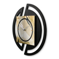 Elegant Leaves – Rondora Metallic Wanduhr aus Alu & MDF