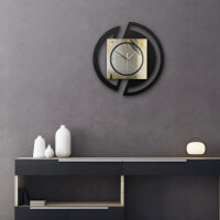 Elegant Leaves – Rondora Metallic Wanduhr aus Alu & MDF
