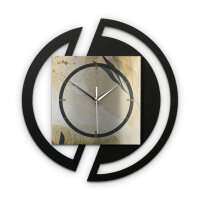 Elegant Leaves – Rondora Metallic Wanduhr aus Alu & MDF