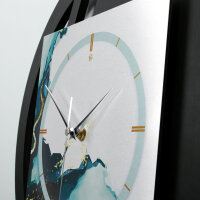 Turquoise – Rondora Metallic Wanduhr aus Alu & MDF