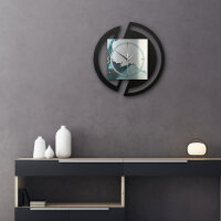 Turquoise – Rondora Metallic Wanduhr aus Alu & MDF