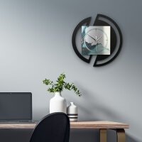 Turquoise – Rondora Metallic Wanduhr aus Alu & MDF