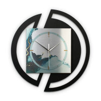 Turquoise – Rondora Metallic Wanduhr aus Alu & MDF