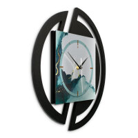 Turquoise – Rondora Metallic Wanduhr aus Alu & MDF