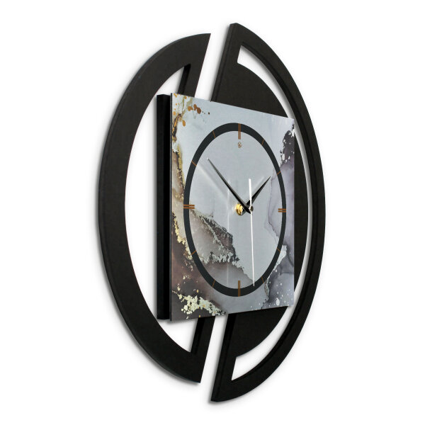 Abstract Water – Rondora Metallic Wanduhr aus Alu...