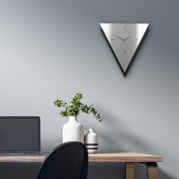 Triora – Designer-Wanduhr aus MDF mit Alu, Echtholz oder Steinfurnier