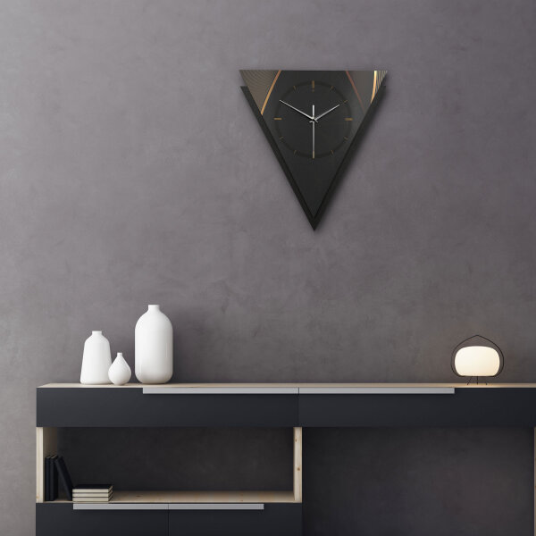 Dark Elegance – Triora Metallic Wanduhr aus Alu & MDF