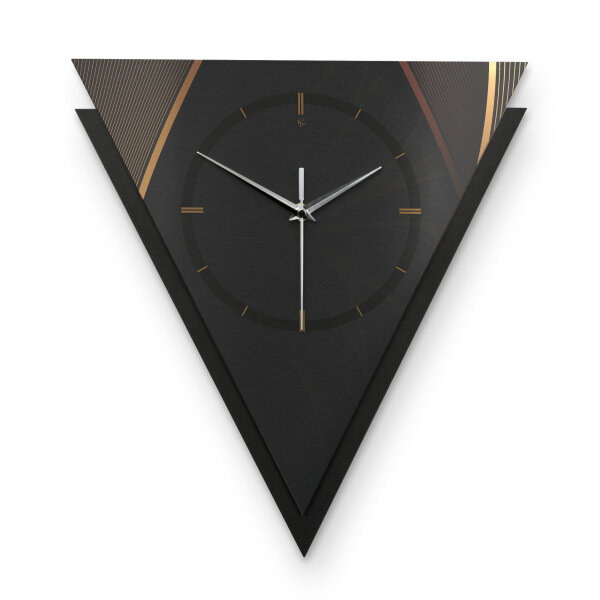 Dark Elegance – Triora Metallic Wanduhr aus Alu...