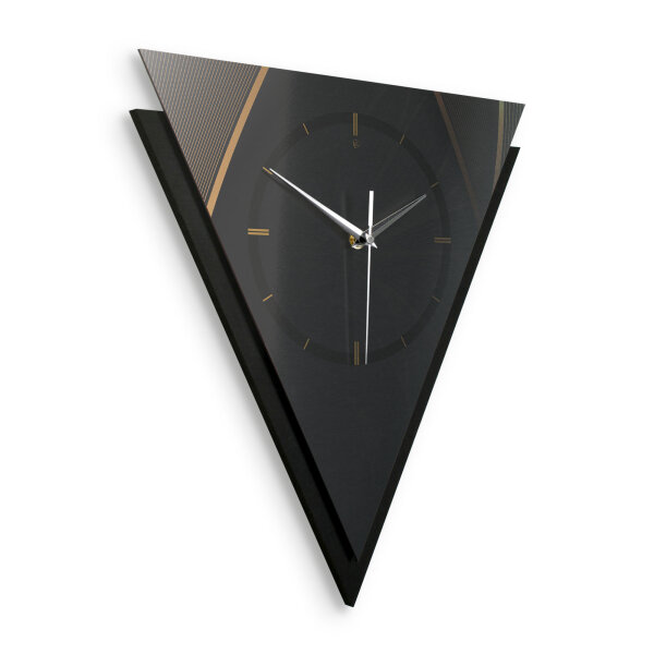 Dark Elegance – Triora Metallic Wanduhr aus Alu...