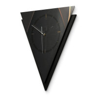 Dark Elegance – Triora Metallic Wanduhr aus Alu & MDF
