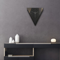 Dark Elegance – Triora Metallic Wanduhr aus Alu & MDF