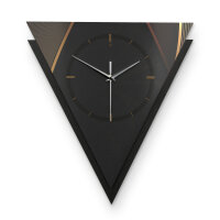Dark Elegance – Triora Metallic Wanduhr aus Alu & MDF