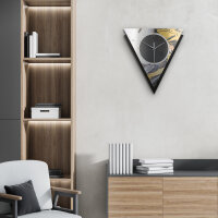 Gold & Black Ink – Triora Metallic Wanduhr aus Alu & MDF