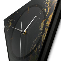 Golden Liquid – Triora Metallic Wanduhr aus Alu & MDF