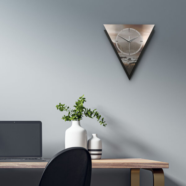 Küste – Triora Metallic Wanduhr aus Alu & MDF