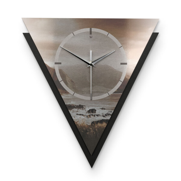 Küste – Triora Metallic Wanduhr aus Alu & MDF