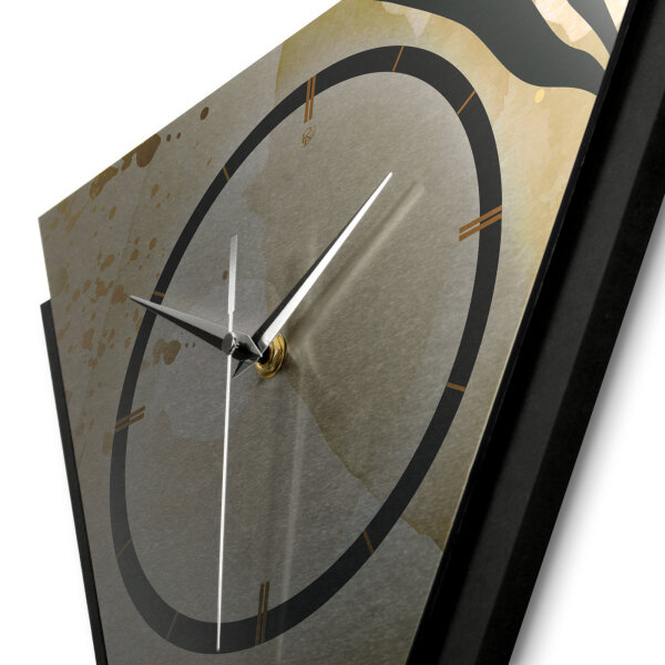 Elegant Leaves – Triora Metallic Wanduhr aus Alu & MDF