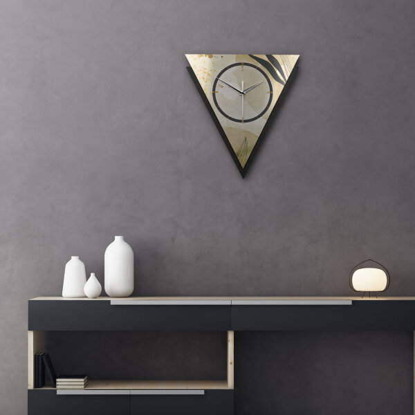 Elegant Leaves – Triora Metallic Wanduhr aus Alu & MDF