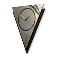 Elegant Leaves – Triora Metallic Wanduhr aus Alu & MDF
