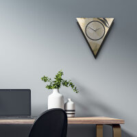 Elegant Leaves – Triora Metallic Wanduhr aus Alu & MDF