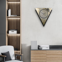 Elegant Leaves – Triora Metallic Wanduhr aus Alu & MDF