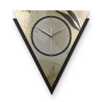 Elegant Leaves – Triora Metallic Wanduhr aus Alu & MDF