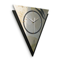 Elegant Leaves – Triora Metallic Wanduhr aus Alu & MDF