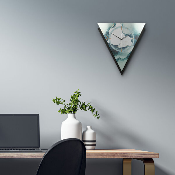 Turquoise – Triora Metallic Wanduhr aus Alu & MDF