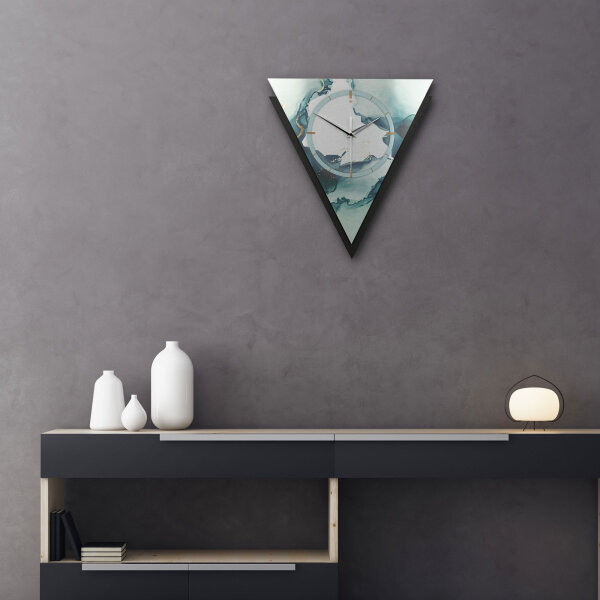 Turquoise – Triora Metallic Wanduhr aus Alu & MDF