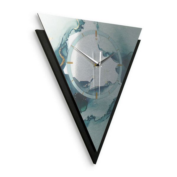 Turquoise – Triora Metallic Wanduhr aus Alu & MDF