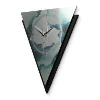 Turquoise – Triora Metallic Wanduhr aus Alu & MDF