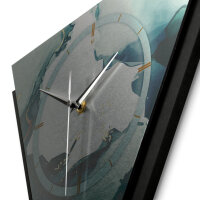 Turquoise – Triora Metallic Wanduhr aus Alu & MDF
