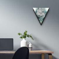 Turquoise – Triora Metallic Wanduhr aus Alu & MDF
