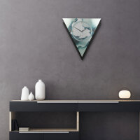 Turquoise – Triora Metallic Wanduhr aus Alu & MDF